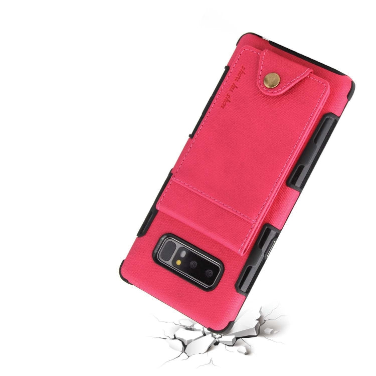 For Galaxy Note 8 Cloth Texture + TPU Shockproof Protective Case with Vertical Flip Card Slots