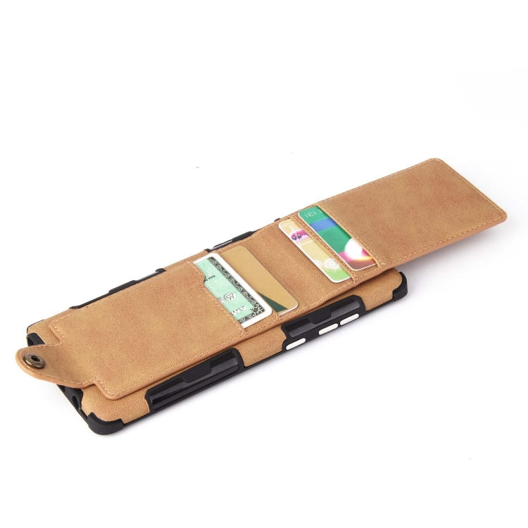 For Galaxy Note 8 Cloth Texture + TPU Shockproof Protective Case with Vertical Flip Card Slots