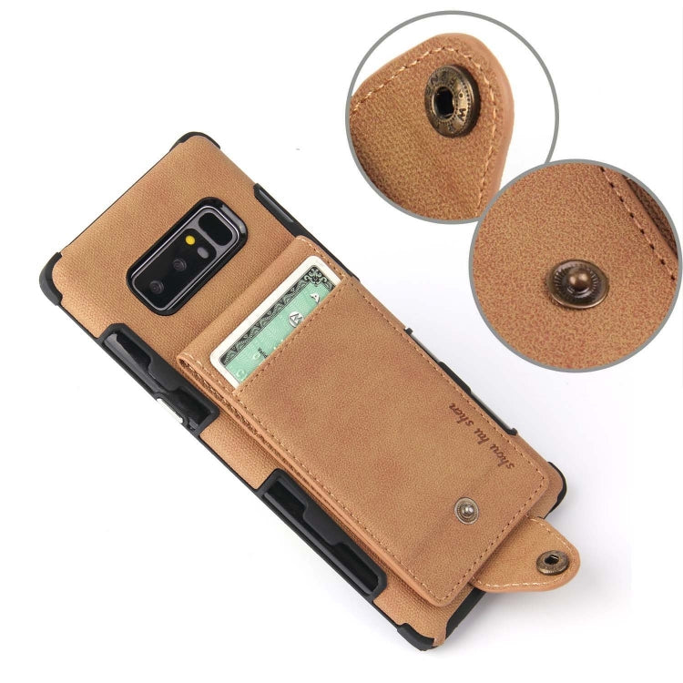 For Galaxy Note 8 Cloth Texture + TPU Shockproof Protective Case with Vertical Flip Card Slots