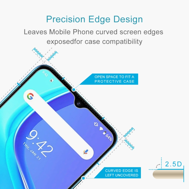 For Umidigi A7S 50 PCS 0.26mm 9H 2.5D Tempered Glass Film