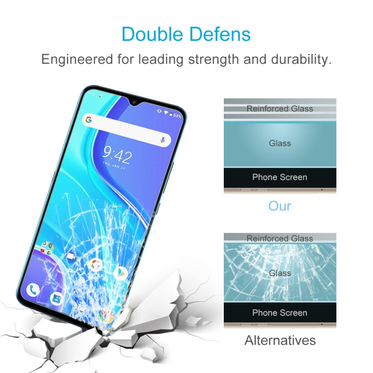 For Umidigi A7S 50 PCS 0.26mm 9H 2.5D Tempered Glass Film