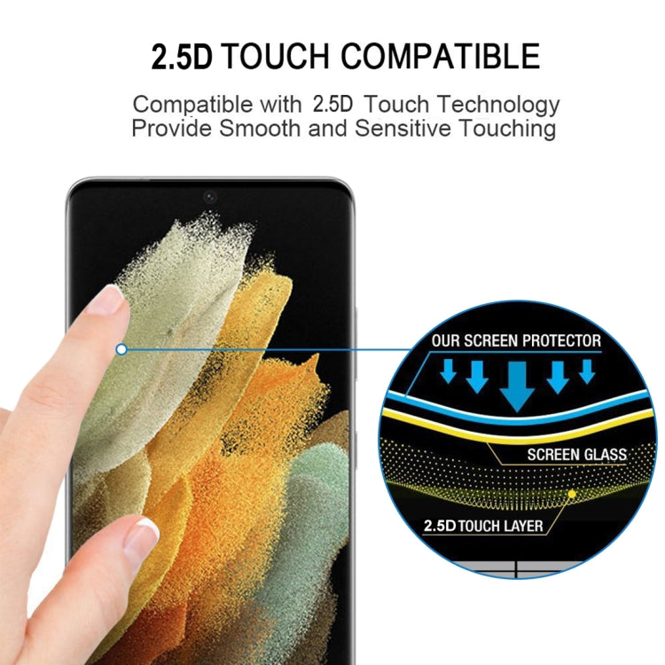 For Samsung Galaxy S21 Ultra 5G 3D Curved Edge Full Screen Tempered Glass Film(Black)