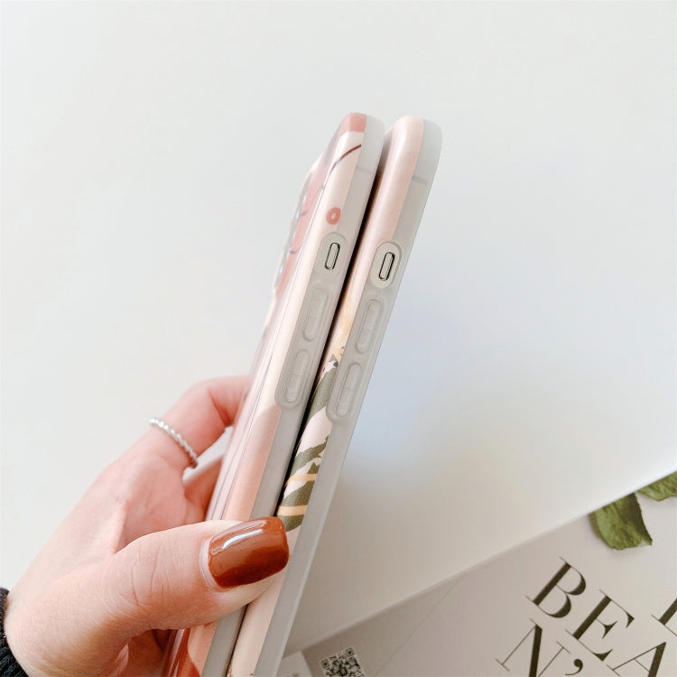 For iPhone 11 Pro Watercolor Painting Series Half Coverage IMD Workmanship Protective Case