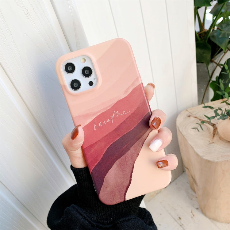 For iPhone 12 mini Watercolor Painting Series Half Coverage IMD Workmanship Protective Case