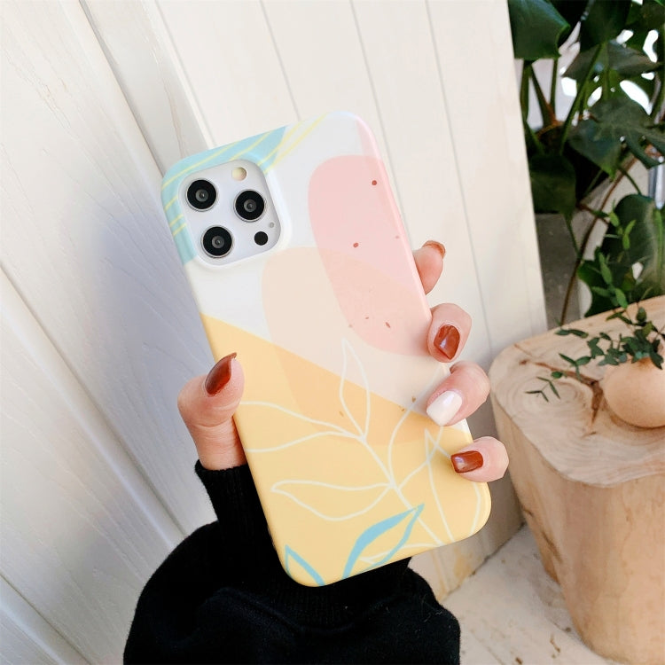 For iPhone 12 / 12 Pro Watercolor Painting Series Half Coverage IMD Workmanship Protective Case