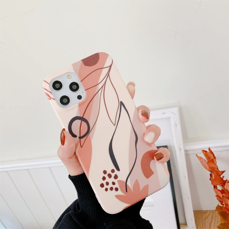 For iPhone 12 / 12 Pro Watercolor Painting Series Half Coverage IMD Workmanship Protective Case