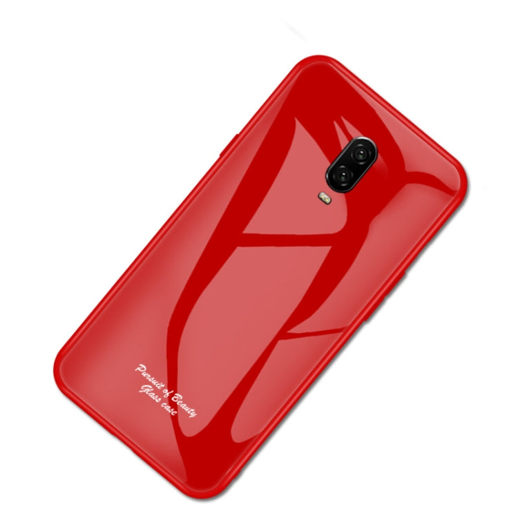 For OnePlus 6T Macaron Glass + TPU Case