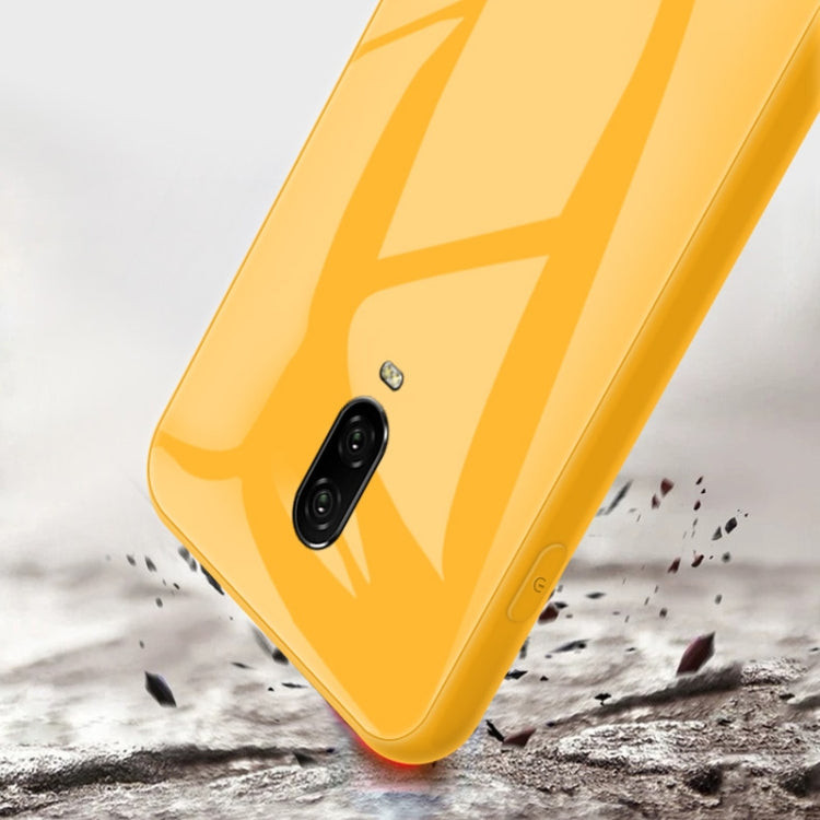 For OnePlus 6T Macaron Glass + TPU Case
