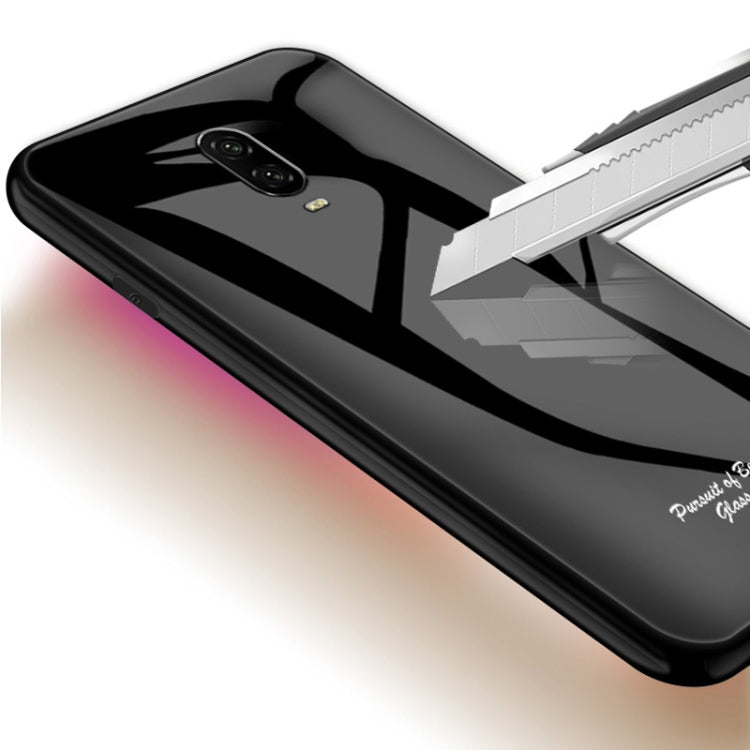 For OnePlus 6T Macaron Glass + TPU Case