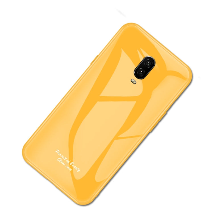 For OnePlus 6T Macaron Glass + TPU Case