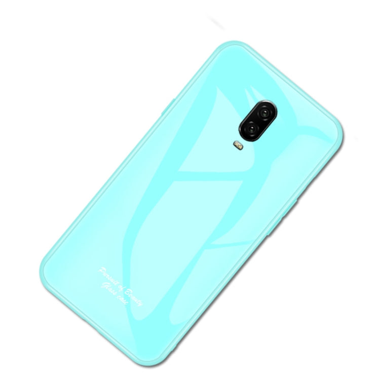 For OnePlus 6T Macaron Glass + TPU Case