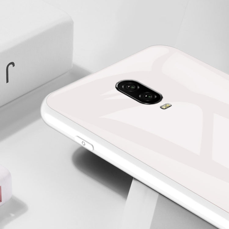 For OnePlus 6T Macaron Glass + TPU Case