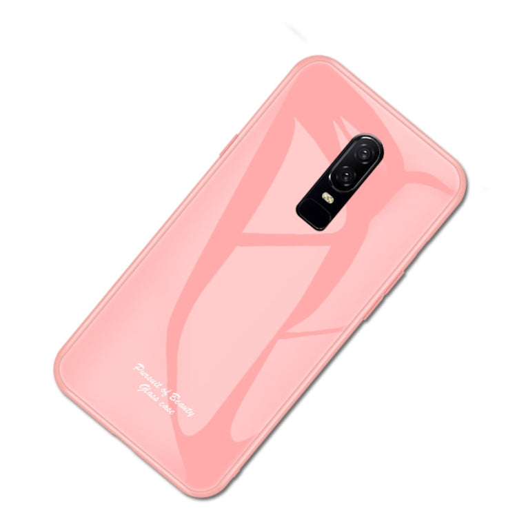 For OnePlus 6 Macaron Glass + TPU Case