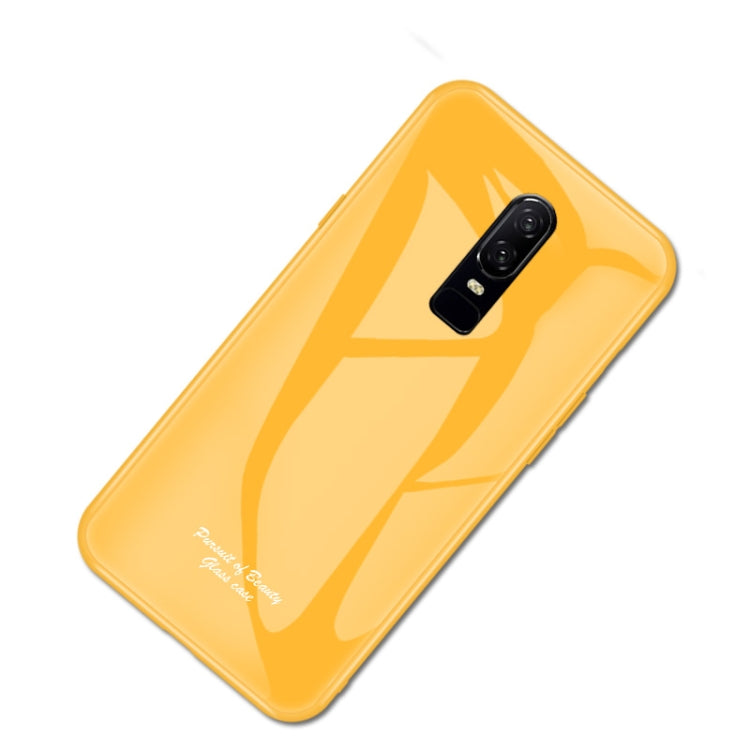 For OnePlus 6 Macaron Glass + TPU Case