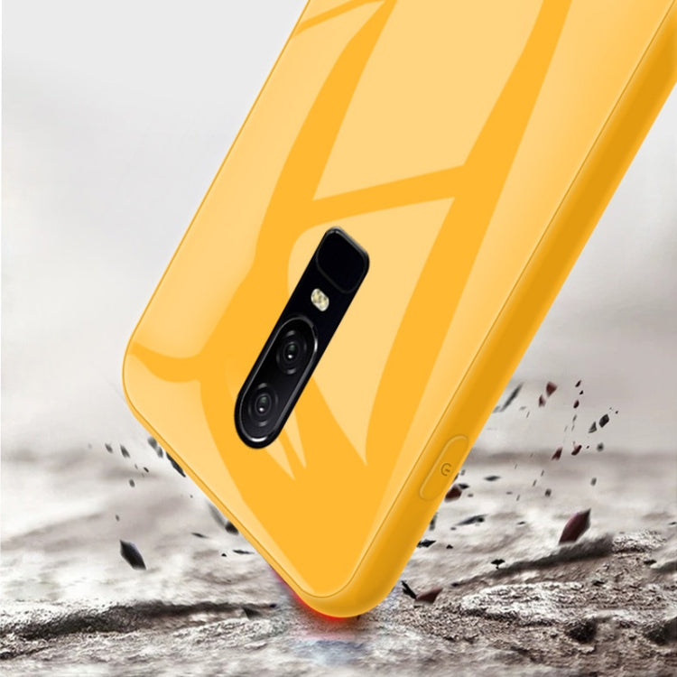 For OnePlus 6 Macaron Glass + TPU Case