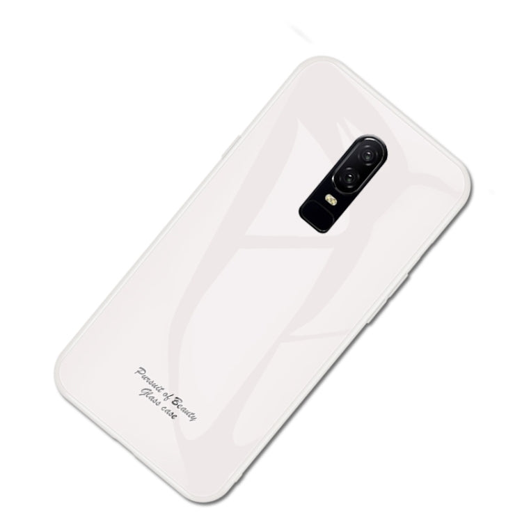 For OnePlus 6 Macaron Glass + TPU Case