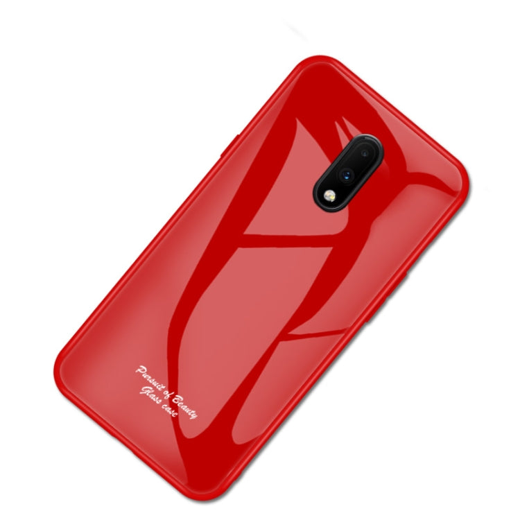 For OnePlus 7 Macaron Glass + TPU Case