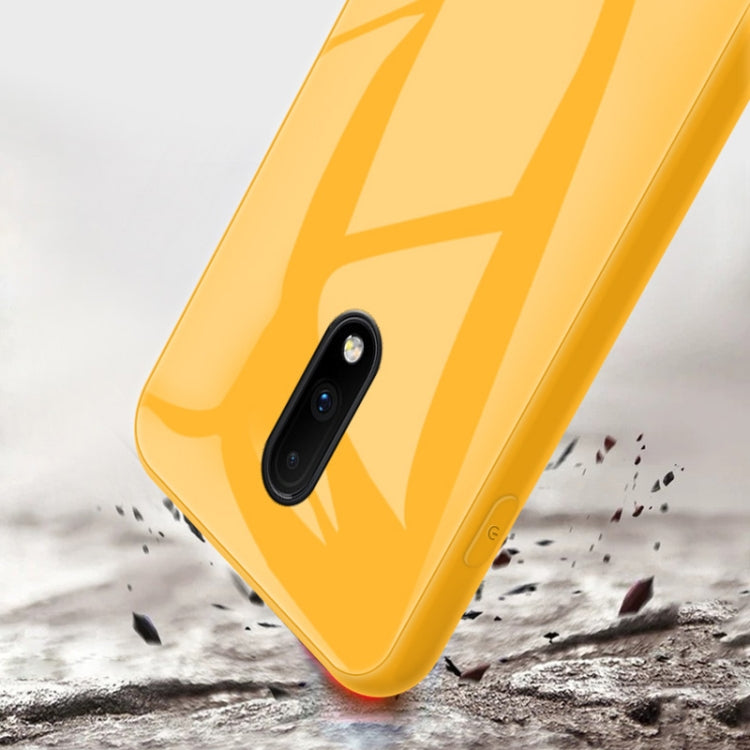 For OnePlus 7 Macaron Glass + TPU Case