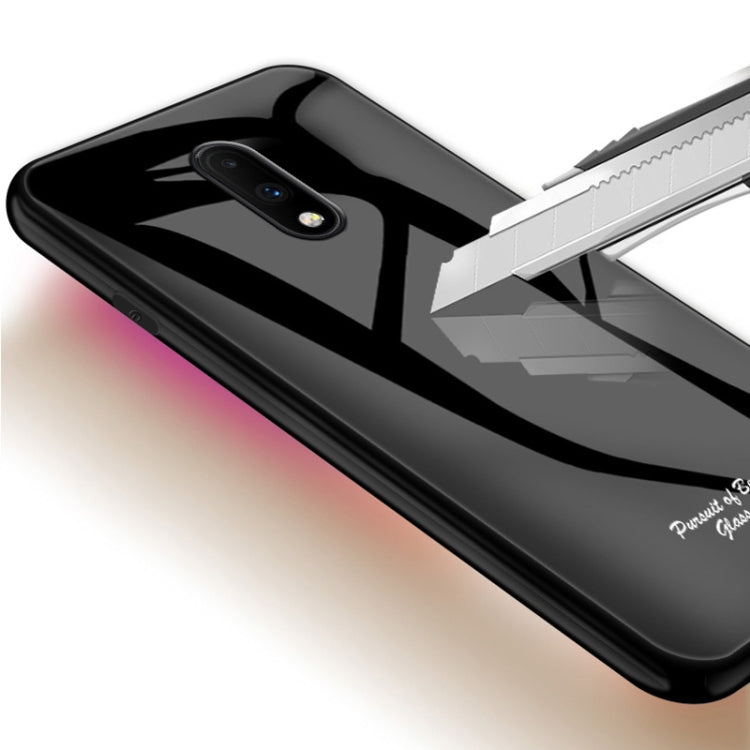 For OnePlus 7 Macaron Glass + TPU Case