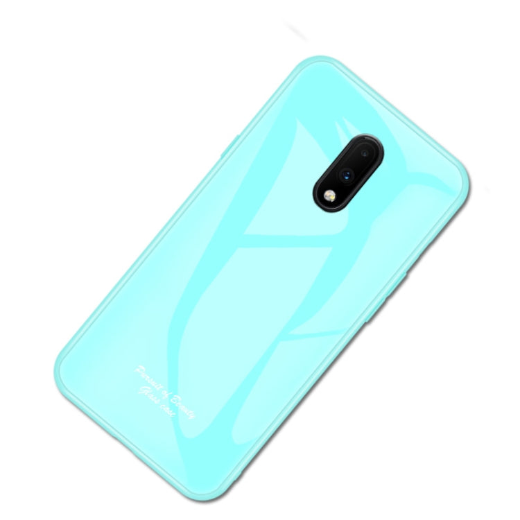For OnePlus 7 Macaron Glass + TPU Case