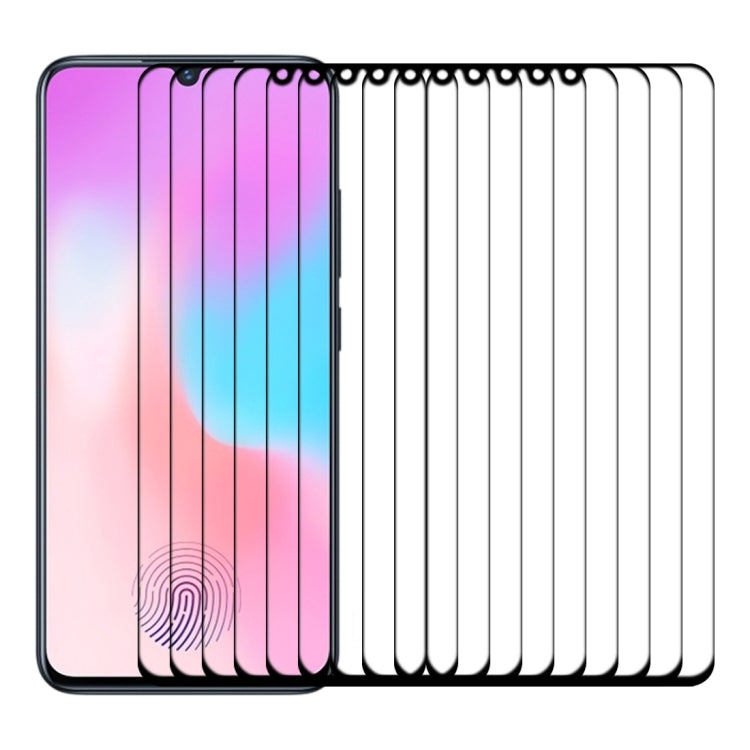 For vivo X21s 25 PCS Full Glue Full Screen Tempered Glass Film
