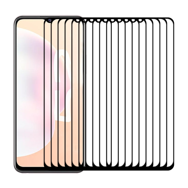 For vivo Y52s 25 PCS Full Glue Full Screen Tempered Glass Film