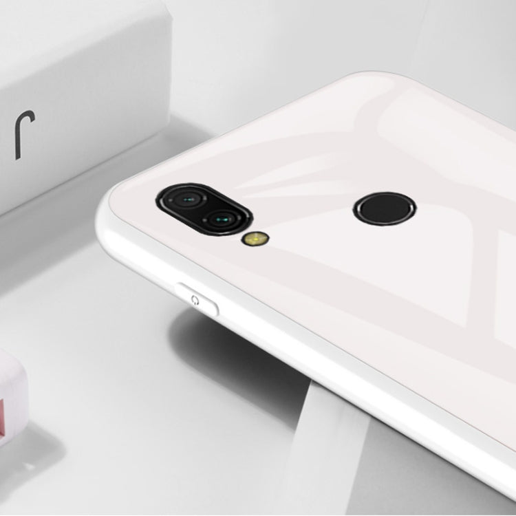 For Xiaomi Redmi Note 7 Macaron Glass + TPU Case