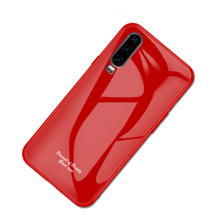 For Huawei P30 Macaron Glass + TPU Case