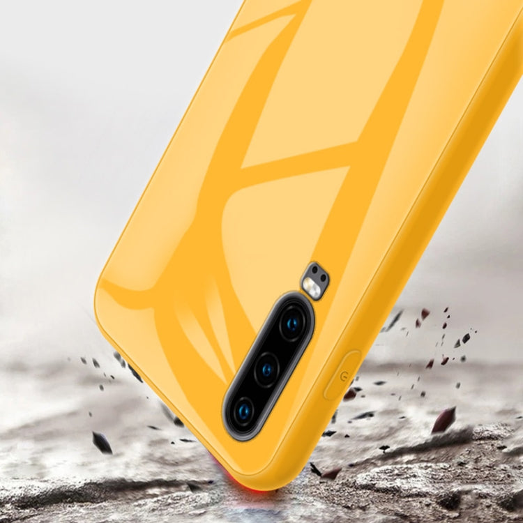 For Huawei P30 Macaron Glass + TPU Case