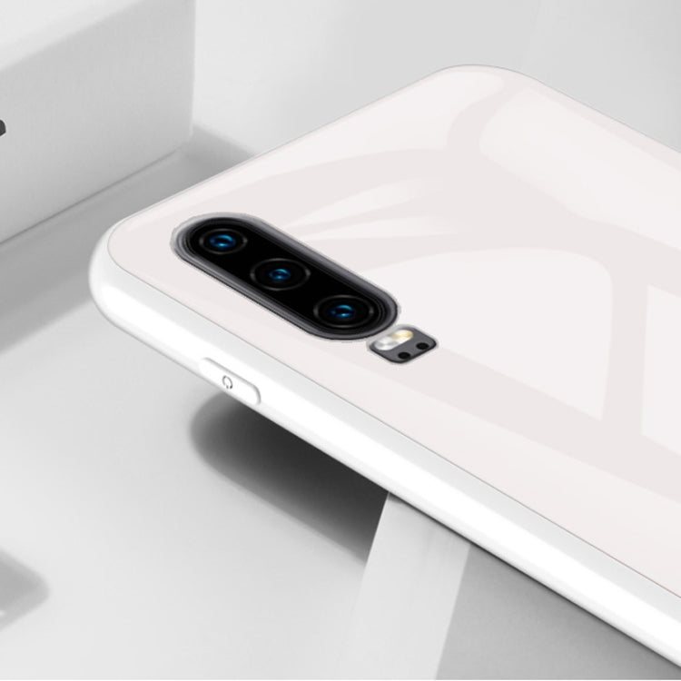 For Huawei P30 Macaron Glass + TPU Case