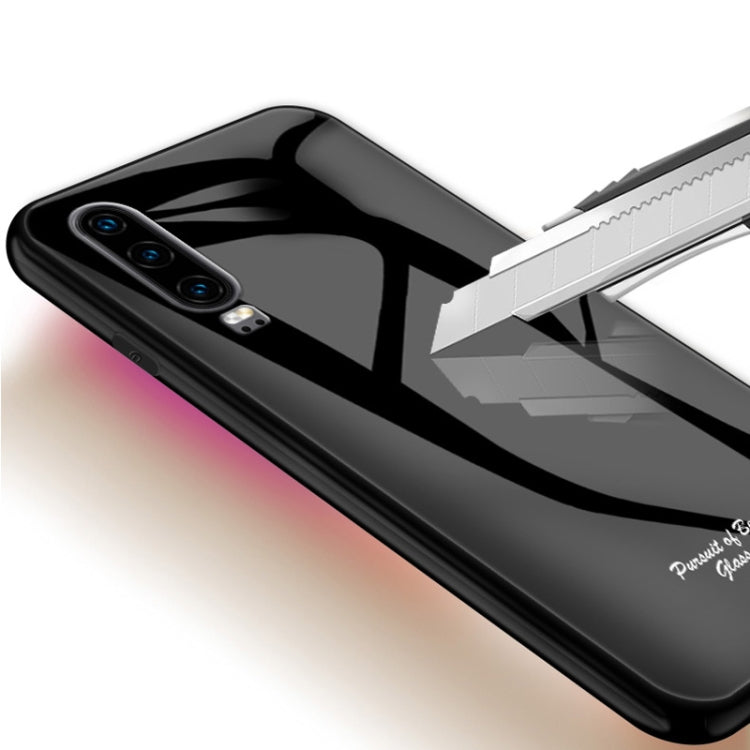 For Huawei P30 Macaron Glass + TPU Case