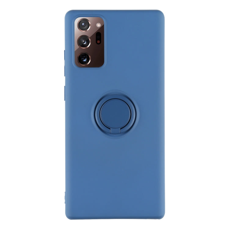 For Samsung Galaxy S20 FE Solid Color Liquid Silicone Shockproof Full Coverage Protective Case with Ring Holder