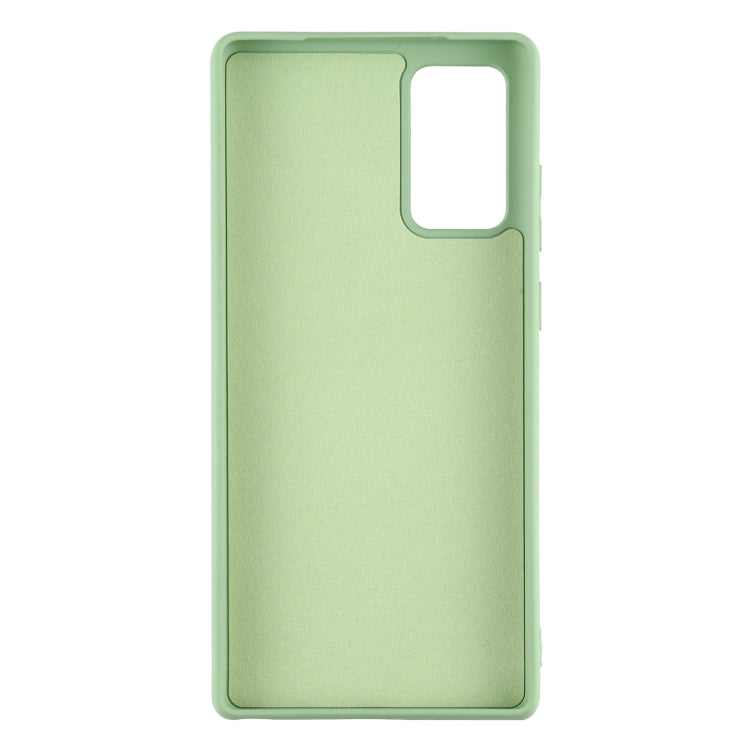 For Samsung Galaxy S20 FE Solid Color Liquid Silicone Shockproof Full Coverage Protective Case with Ring Holder & Lanyard