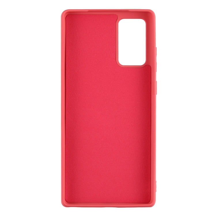 For Samsung Galaxy S20 FE Solid Color Liquid Silicone Shockproof Full Coverage Protective Case with Ring Holder & Lanyard