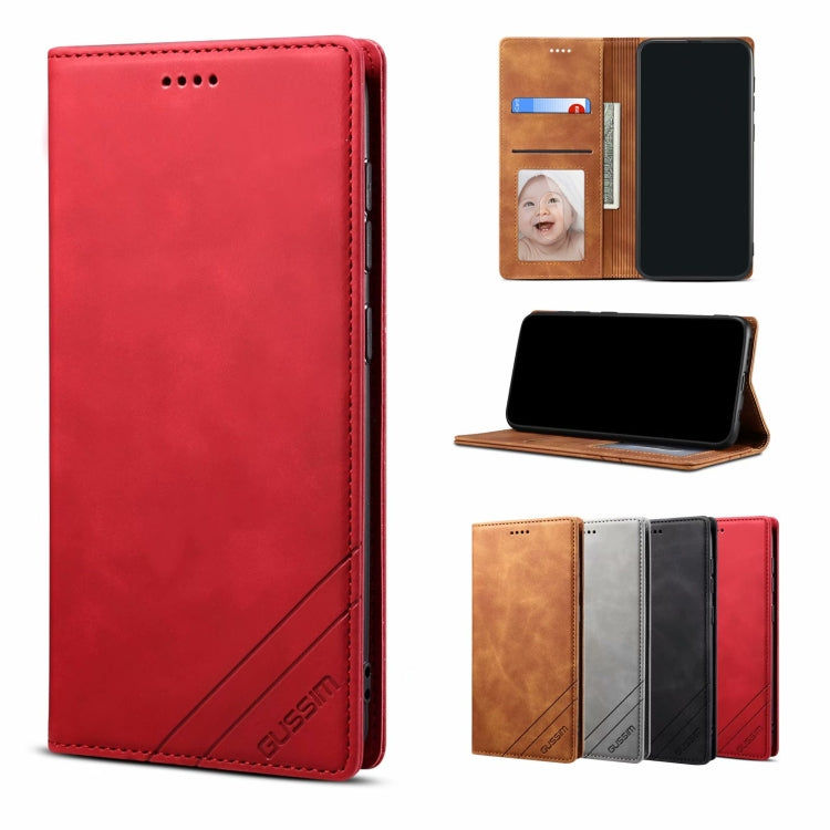 For Samsung Galaxy S20 FE GUSSIM GS-001 Business Style Horizontal Flip Skin Feel PU Leather Case with Holder & Card Slots & Wallet & Photo Frame