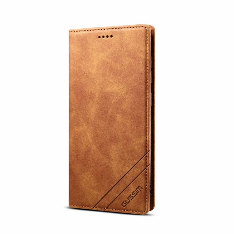 For Samsung Galaxy S20 FE GUSSIM GS-001 Business Style Horizontal Flip Skin Feel PU Leather Case with Holder & Card Slots & Wallet & Photo Frame