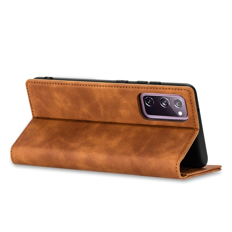 For Samsung Galaxy S20 FE GUSSIM GS-001 Business Style Horizontal Flip Skin Feel PU Leather Case with Holder & Card Slots & Wallet & Photo Frame