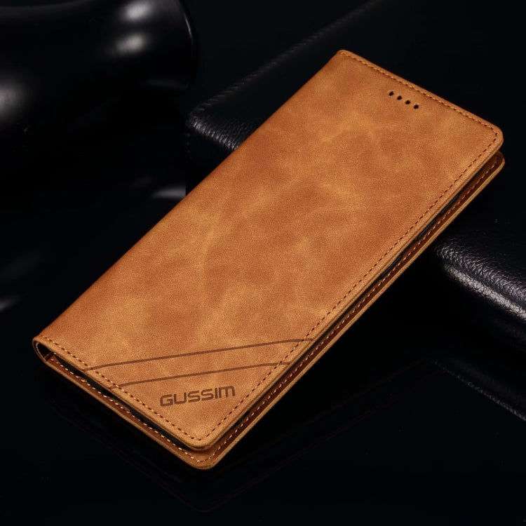 For Samsung Galaxy S20 FE GUSSIM GS-001 Business Style Horizontal Flip Skin Feel PU Leather Case with Holder & Card Slots & Wallet & Photo Frame