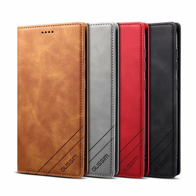 For Samsung Galaxy S20 FE GUSSIM GS-001 Business Style Horizontal Flip Skin Feel PU Leather Case with Holder & Card Slots & Wallet & Photo Frame