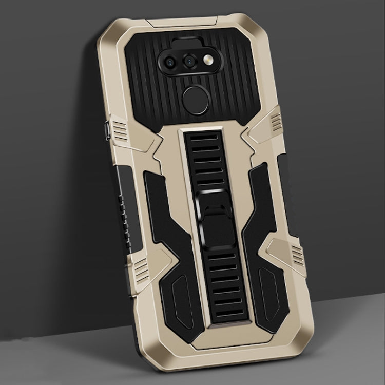 For LG K31 Vanguard Warrior All Inclusive Double-color Shockproof TPU + PC Protective Case with Holder