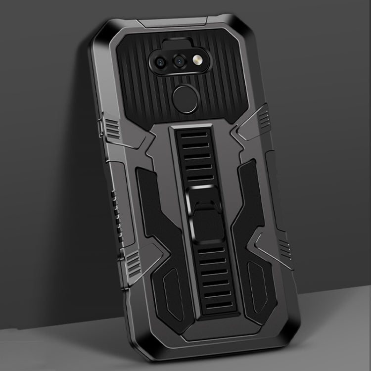 For LG K31 Vanguard Warrior All Inclusive Double-color Shockproof TPU + PC Protective Case with Holder