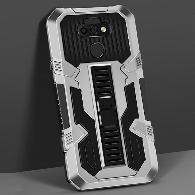 For LG K31 Vanguard Warrior All Inclusive Double-color Shockproof TPU + PC Protective Case with Holder