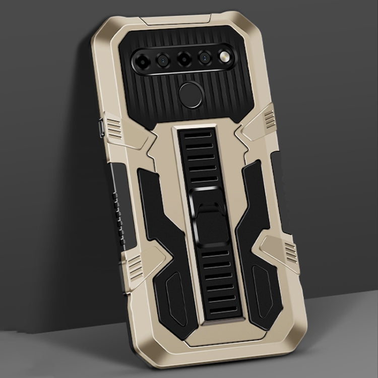 For LG K41S Vanguard Warrior All Inclusive Double-color Shockproof TPU + PC Protective Case with Holder