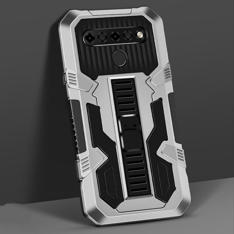 For LG K41S Vanguard Warrior All Inclusive Double-color Shockproof TPU + PC Protective Case with Holder