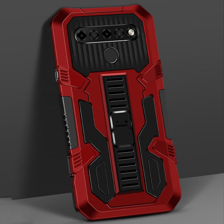For LG K41S Vanguard Warrior All Inclusive Double-color Shockproof TPU + PC Protective Case with Holder