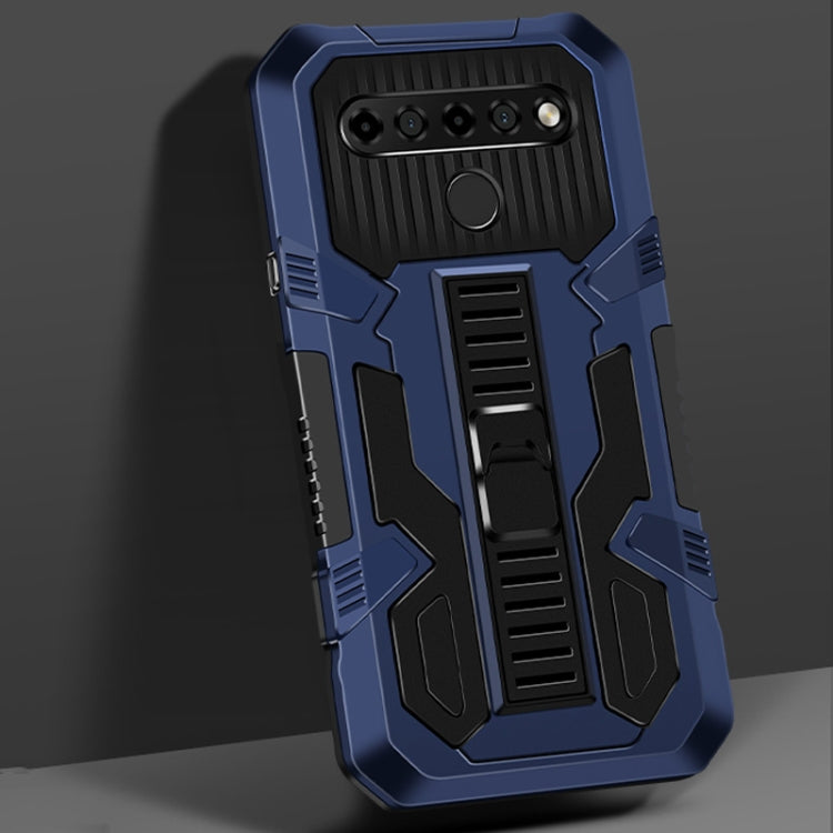 For LG K61 Vanguard Warrior All Inclusive Double-color Shockproof TPU + PC Protective Case with Holder