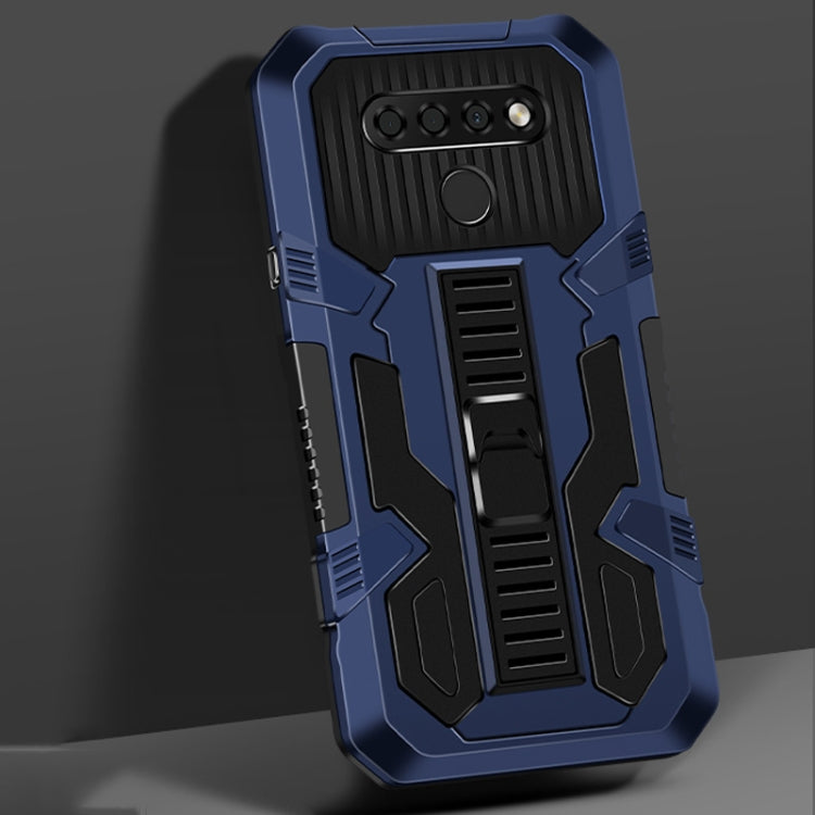 For LG Stylo 6 Vanguard Warrior All Inclusive Double-color Shockproof TPU + PC Protective Case with Holder
