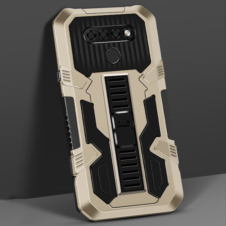 For LG Stylo 6 Vanguard Warrior All Inclusive Double-color Shockproof TPU + PC Protective Case with Holder