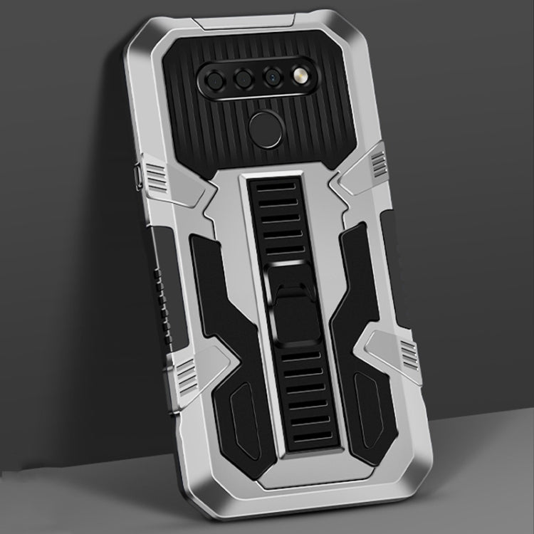 For LG Stylo 6 Vanguard Warrior All Inclusive Double-color Shockproof TPU + PC Protective Case with Holder