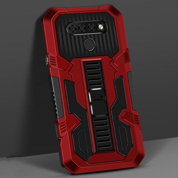 For LG Stylo 6 Vanguard Warrior All Inclusive Double-color Shockproof TPU + PC Protective Case with Holder